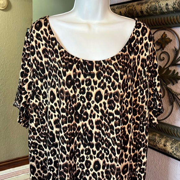 Ellos Dress Short Sleeved- NWOT animal print Sz 2X - Picture 2 of 11
